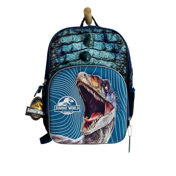 Jurassic World T-Rex 17" Kids Backpack with 3D Cone Spikes - Picture 1 of 6